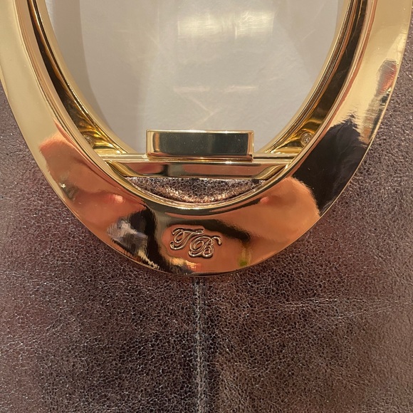 Ted Baker metallic gold/bronze leather handbag. Vintage. Old school hardware. - Picture 6 of 11
